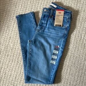 Levi's Blue High-Rise Skinny Jeans